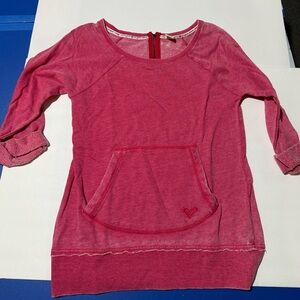 Roxy Fuchsia Long Sleeve Top with Zipper